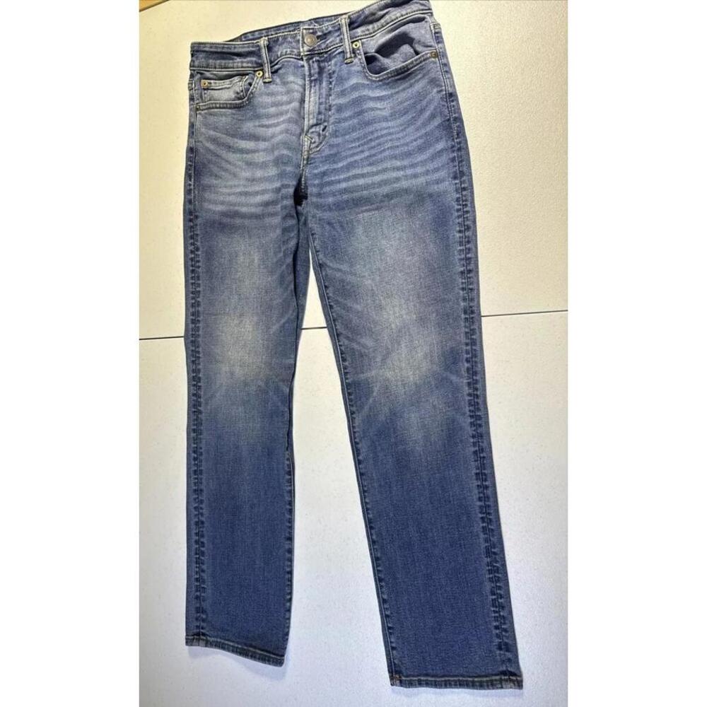 American Eagle Men's Airflex+ Slim Straight Jeans Blue 30x30 Medium Wash